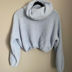 Garage cropped knit turtleneck